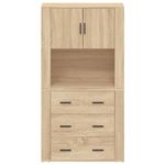 Casa si Gradina - Mobilier - Comode si corpuri - Corpuri bucatarie - Dulap inalt, stejar sonoma, lemn compozit - Infinity.ro