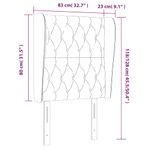 Casa si Gradina - Mobilier - Paturi si accesorii - Accesorii paturi - Tablie de pat cu aripioare, roz, 83x23x118/128 cm, catifea - Infinity.ro