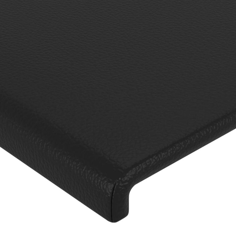 Casa si Gradina - Mobilier - Paturi si accesorii - Accesorii paturi - Tablie de pat cu LED, negru, 147x16x78/88 cm, piele ecologica - Infinity.ro