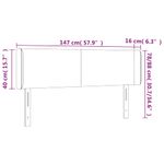 Casa si Gradina - Mobilier - Paturi si accesorii - Accesorii paturi - Tablie de pat cu LED, negru, 147x16x78/88 cm, piele ecologica - Infinity.ro