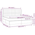 Casa si Gradina - Mobilier - Paturi si accesorii - Paturi - Pat box spring cu saltea, negru, 200x200 cm, textil - Infinity.ro