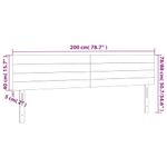 Casa si Gradina - Mobilier - Paturi si accesorii - Accesorii paturi - Tablie de pat cu LED, negru, 200x5x78/88 cm, catifea - Infinity.ro