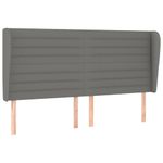 Casa si Gradina - Mobilier - Paturi si accesorii - Paturi - Pat continental cu saltea, gri inchis, 160x200 cm, tesatura - Infinity.ro