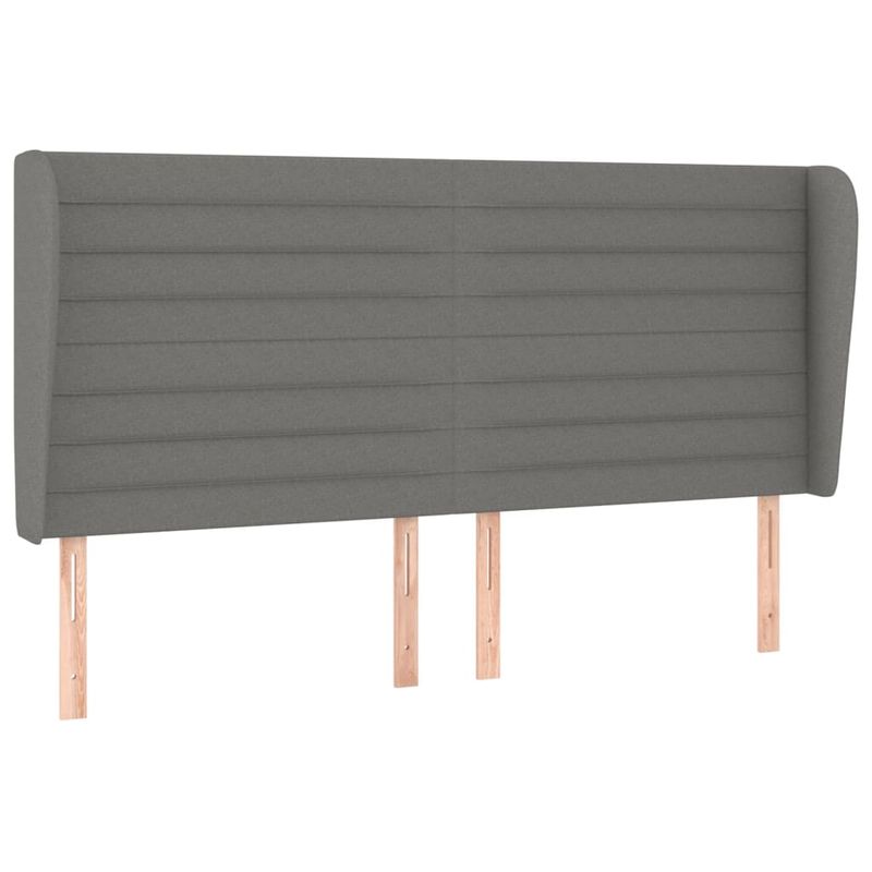 Casa si Gradina - Mobilier - Paturi si accesorii - Paturi - Pat continental cu saltea, gri inchis, 160x200 cm, tesatura - Infinity.ro