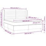 Casa si Gradina - Mobilier - Paturi si accesorii - Paturi - Pat continental cu saltea, gri inchis, 160x200 cm, tesatura - Infinity.ro