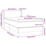 Casa si Gradina - Mobilier - Paturi si accesorii - Paturi - Pat box spring cu saltea, negru, 90x190 cm, textil - Infinity.ro