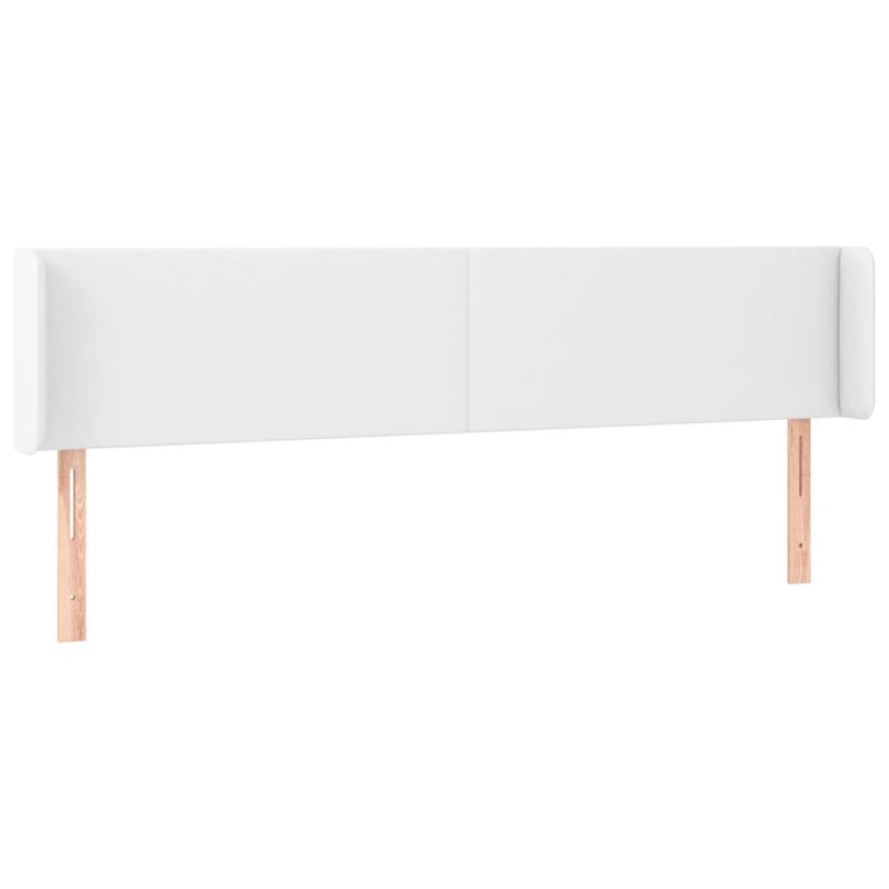 Casa si Gradina - Mobilier - Paturi si accesorii - Accesorii paturi - Tablie de pat cu LED, alb, 183x16x78/88 cm, piele ecologica - Infinity.ro