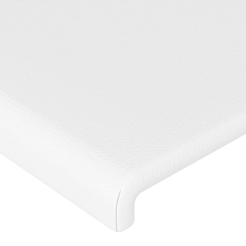 Casa si Gradina - Mobilier - Paturi si accesorii - Accesorii paturi - Tablie de pat cu LED, alb, 183x16x78/88 cm, piele ecologica - Infinity.ro