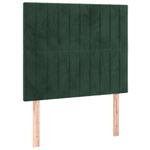 Casa si Gradina - Mobilier - Paturi si accesorii - Paturi - Cadru de pat cu tablie, verde inchis, 90x190 cm, catifea - Infinity.ro