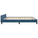 Casa si Gradina - Mobilier - Paturi si accesorii - Paturi - Cadru de pat cu tablie, albastru inchis, 180x200 cm, catifea - Infinity.ro
