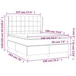 Casa si Gradina - Mobilier - Paturi si accesorii - Paturi - Pat box spring cu saltea, negru, 140x190 cm, textil - Infinity.ro