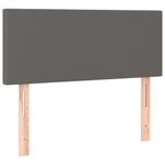 Casa si Gradina - Mobilier - Paturi si accesorii - Paturi - Pat box spring cu saltea, gri, 90x200 cm, piele ecologica - Infinity.ro