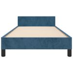 Casa si Gradina - Mobilier - Paturi si accesorii - Paturi - Cadru de pat cu tablie, albastru inchis, 80x200 cm, catifea - Infinity.ro