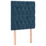 Casa si Gradina - Mobilier - Paturi si accesorii - Paturi - Cadru de pat cu tablie, albastru inchis, 80x200 cm, catifea - Infinity.ro