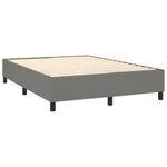Casa si Gradina - Mobilier - Paturi si accesorii - Paturi - Pat box spring cu saltea, gri inchis, 140x190 cm, textil - Infinity.ro