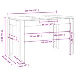 Casa si Gradina - Mobilier - Mese si birouri - Mese bucatarie si dining - Masa de bucatarie, sonoma gri, 120x60x76 cm, lemn prelucrat - Infinity.ro