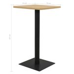 Casa si Gradina - Mobilier - Mese si birouri - Mese bucatarie si dining - Masa de bistro, culoarea stejarului, 70x70x107 cm - Infinity.ro