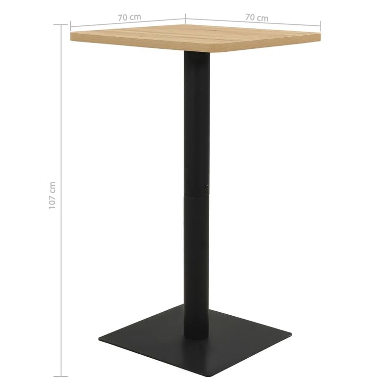 Casa si Gradina - Mobilier - Mese si birouri - Mese bucatarie si dining - Masa de bistro, culoarea stejarului, 70x70x107 cm - Infinity.ro