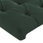 Casa si Gradina - Mobilier - Paturi si accesorii - Paturi - Cadru de pat cu tablie, verde inchis, 140x200 cm, catifea - Infinity.ro