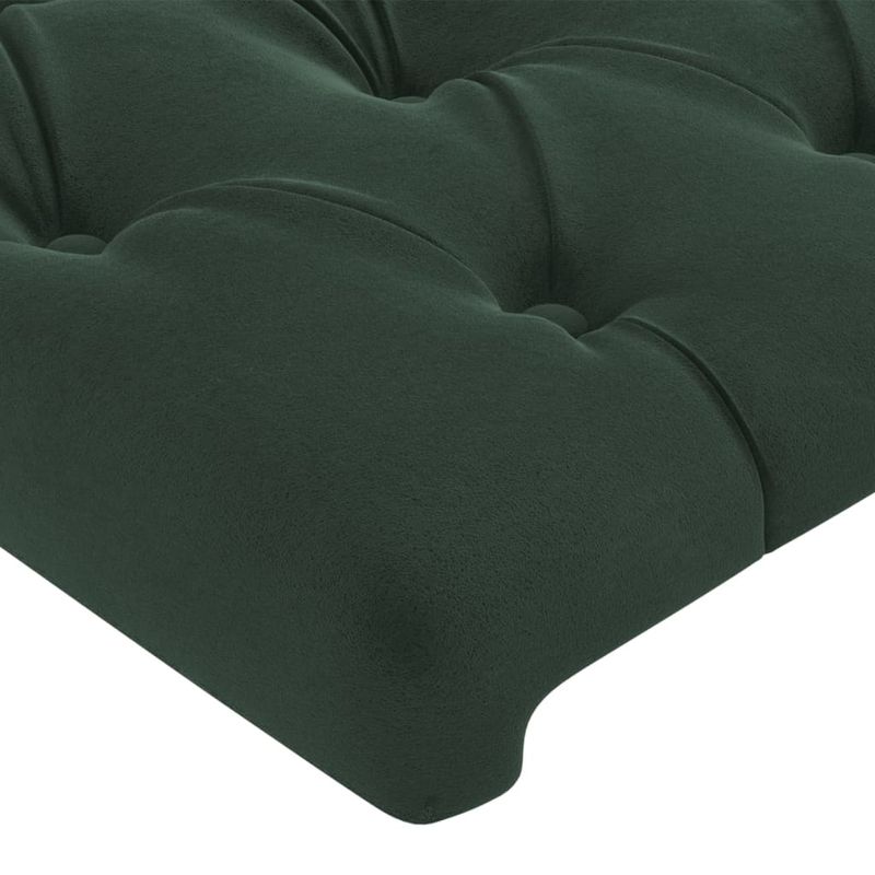 Casa si Gradina - Mobilier - Paturi si accesorii - Paturi - Cadru de pat cu tablie, verde inchis, 140x200 cm, catifea - Infinity.ro
