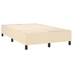 Casa si Gradina - Mobilier - Paturi si accesorii - Paturi - Pat box spring cu saltea, crem, 120x200 cm, textil - Infinity.ro