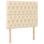 Casa si Gradina - Mobilier - Paturi si accesorii - Paturi - Pat box spring cu saltea, crem, 120x200 cm, textil - Infinity.ro