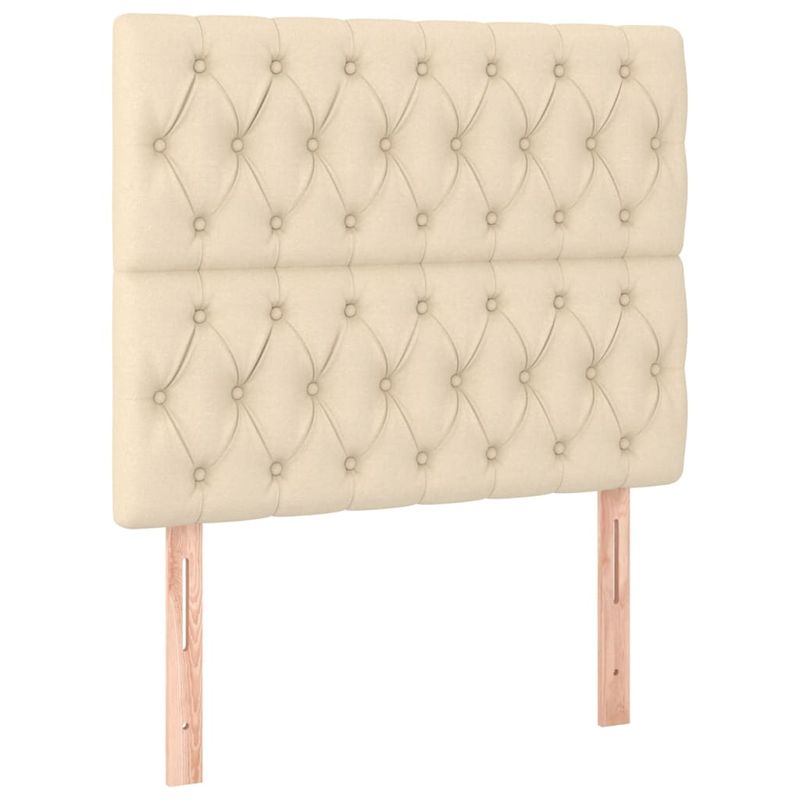 Casa si Gradina - Mobilier - Paturi si accesorii - Paturi - Pat box spring cu saltea, crem, 120x200 cm, textil - Infinity.ro