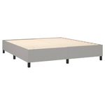 Casa si Gradina - Mobilier - Paturi si accesorii - Paturi - Pat continental cu saltea, gri deschis, 160x200 cm, textil - Infinity.ro