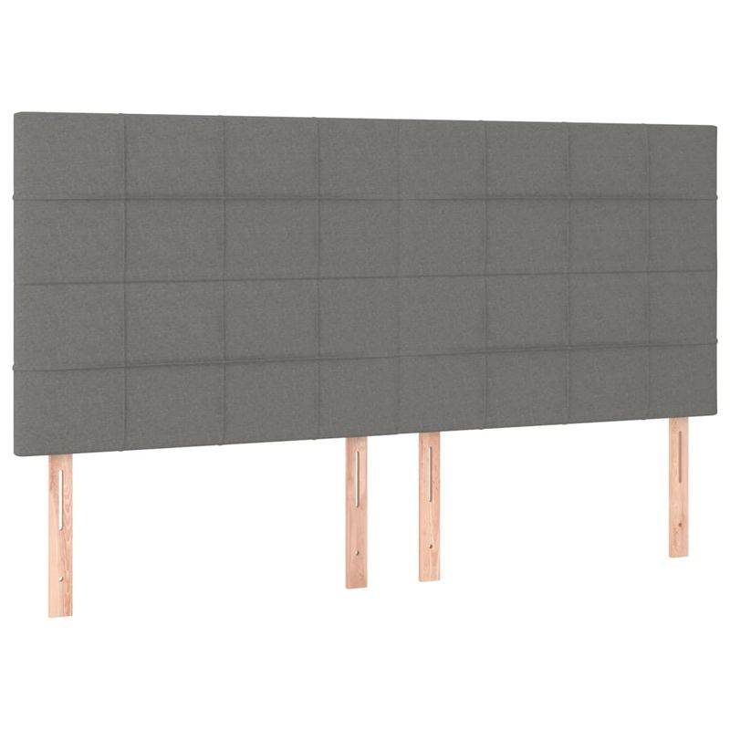 Casa si Gradina - Mobilier - Paturi si accesorii - Paturi - Pat continental cu saltea, gri inchis, 160x200 cm, tesatura - Infinity.ro