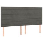Casa si Gradina - Mobilier - Paturi si accesorii - Paturi - Pat box spring cu saltea, gri inchis, 160x200 cm, catifea - Infinity.ro