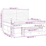Casa si Gradina - Mobilier - Paturi si accesorii - Paturi - Pat box spring cu saltea, gri inchis, 160x200 cm, catifea - Infinity.ro