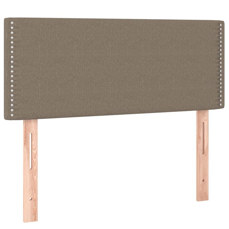 Casa si Gradina - Mobilier - Paturi si accesorii - Paturi - Pat box spring cu saltea, gri taupe, 90x190 cm, textil - Infinity.ro