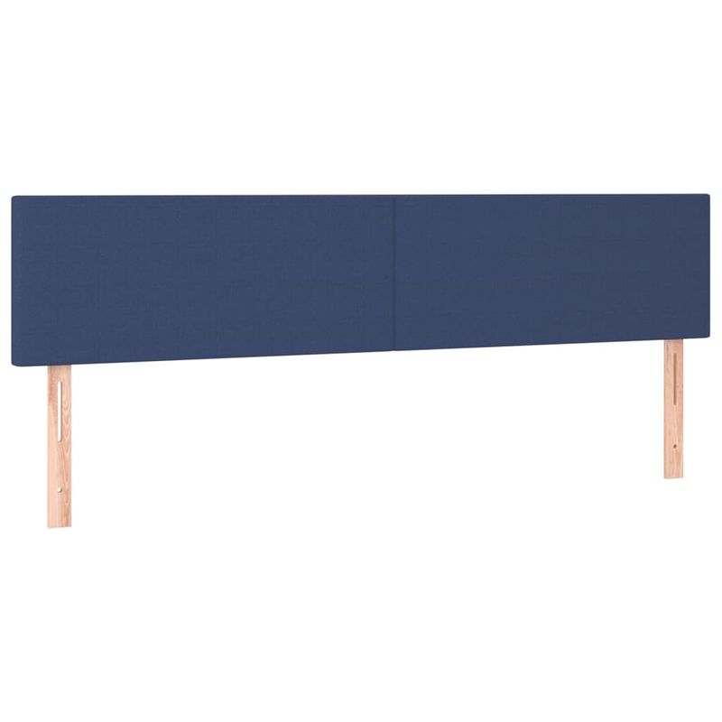 Casa si Gradina - Mobilier - Paturi si accesorii - Paturi - Pat cu arcuri, saltea si LED, albastru, 200x200 cm, textil - Infinity.ro