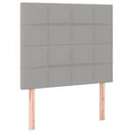 Casa si Gradina - Mobilier - Paturi si accesorii - Paturi - Pat box spring cu saltea, gri deschis, 90x190 cm, textil - Infinity.ro