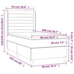Casa si Gradina - Mobilier - Paturi si accesorii - Paturi - Pat box spring cu saltea, negru, 90x200 cm, textil - Infinity.ro