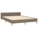 Casa si Gradina - Mobilier - Paturi si accesorii - Paturi - Cadru de pat cu tablie, gri taupe, 140x190 cm, textil - Infinity.ro
