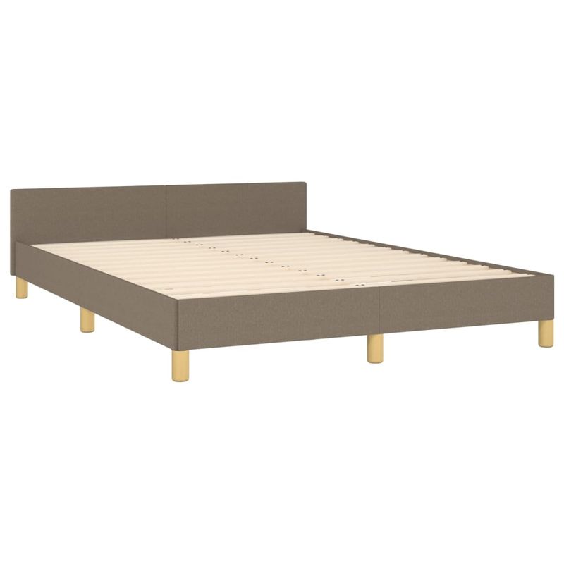 Casa si Gradina - Mobilier - Paturi si accesorii - Paturi - Cadru de pat cu tablie, gri taupe, 140x190 cm, textil - Infinity.ro