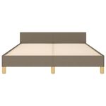 Casa si Gradina - Mobilier - Paturi si accesorii - Paturi - Cadru de pat cu tablie, gri taupe, 140x190 cm, textil - Infinity.ro