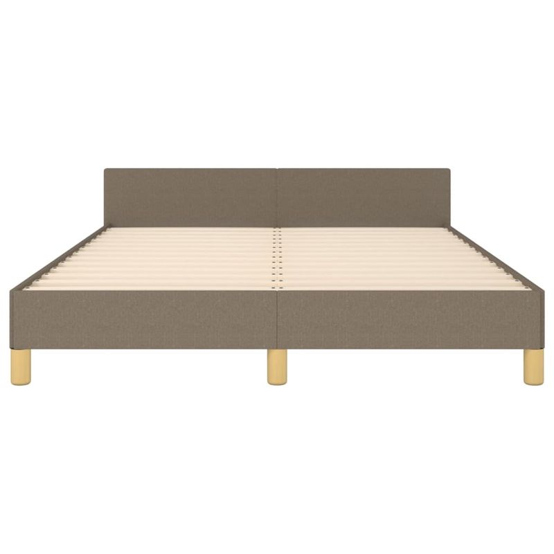 Casa si Gradina - Mobilier - Paturi si accesorii - Paturi - Cadru de pat cu tablie, gri taupe, 140x190 cm, textil - Infinity.ro