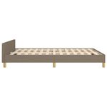 Casa si Gradina - Mobilier - Paturi si accesorii - Paturi - Cadru de pat cu tablie, gri taupe, 140x190 cm, textil - Infinity.ro