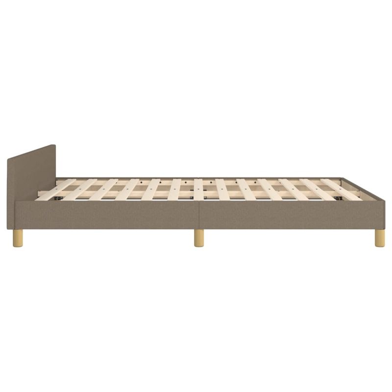 Casa si Gradina - Mobilier - Paturi si accesorii - Paturi - Cadru de pat cu tablie, gri taupe, 140x190 cm, textil - Infinity.ro