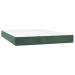 Casa si Gradina - Mobilier - Paturi si accesorii - Paturi - Pat cu arcuri, saltea si LED, verde inchis, 140x200 cm, catifea - Infinity.ro