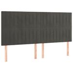 Casa si Gradina - Mobilier - Paturi si accesorii - Paturi - Pat box spring cu saltea, gri inchis, 160x200 cm, catifea - Infinity.ro