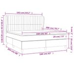 Casa si Gradina - Mobilier - Paturi si accesorii - Paturi - Pat box spring cu saltea, gri inchis, 160x200 cm, catifea - Infinity.ro