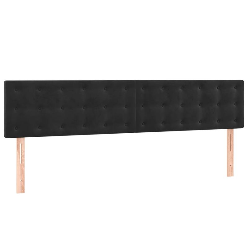 Casa si Gradina - Mobilier - Paturi si accesorii - Paturi - Pat box spring cu saltea, negru, 160x200 cm, catifea - Infinity.ro