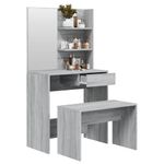 Casa si Gradina - Mobilier - Comode si corpuri - Masute de toaleta - Set masuta de toaleta, gri sonoma, 74,5x40x141 cm - Infinity.ro