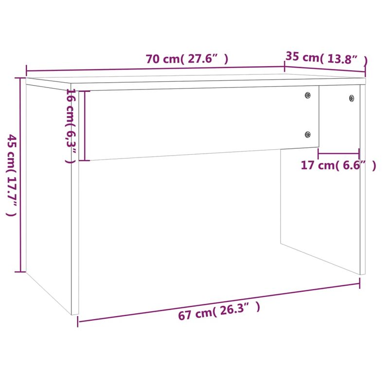 Casa si Gradina - Mobilier - Comode si corpuri - Masute de toaleta - Set masuta de toaleta, gri sonoma, 74,5x40x141 cm - Infinity.ro