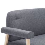 Casa si Gradina - Mobilier - Canapele si coltare - Canapele - Canapea cu 2 locuri, gri inchis, material textil - Infinity.ro