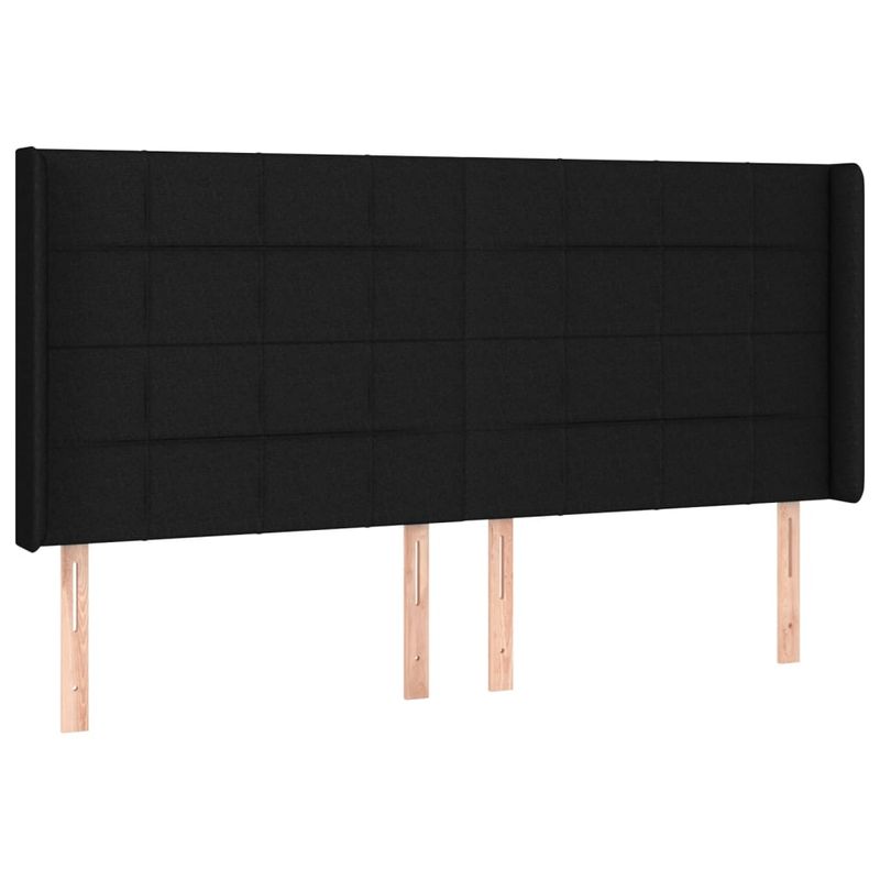 Casa si Gradina - Mobilier - Paturi si accesorii - Paturi - Pat cu arcuri, saltea si LED, negru, 160x200 cm, textil - Infinity.ro