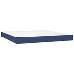 Casa si Gradina - Mobilier - Paturi si accesorii - Paturi - Pat cu arcuri, saltea si LED, albastru, 180x200 cm, textil - Infinity.ro